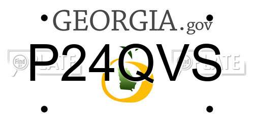 P24QVS Georgia License Plate