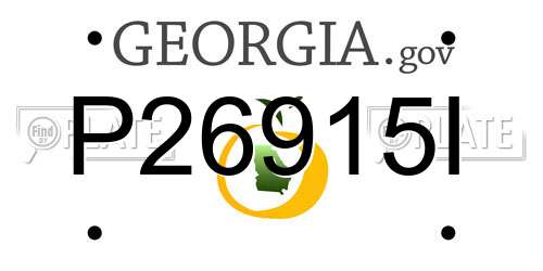 P26915I Georgia License Plate
