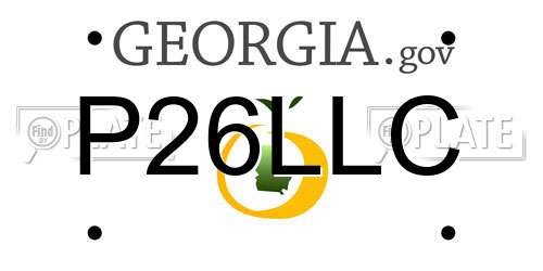 P26LLC Georgia License Plate
