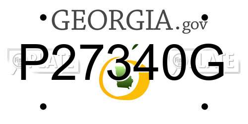 P27340G Georgia License Plate