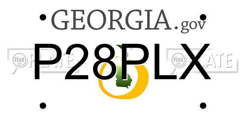 P28PLX Georgia License Plate