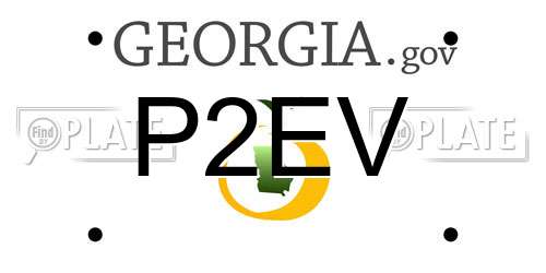 P2EV Georgia License Plate