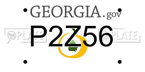 P2Z56 Georgia License Plate