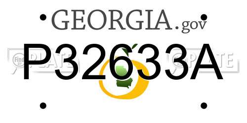 P32633A Georgia License Plate