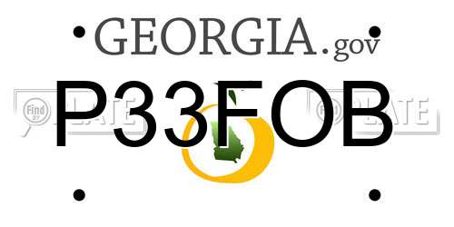 P33FOB Georgia License Plate