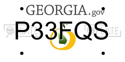 P33FQS Georgia License Plate