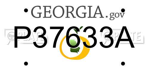 P37633A Georgia License Plate
