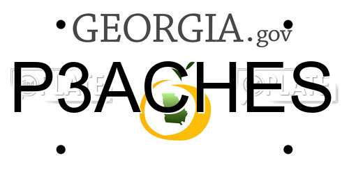 P3ACHES Georgia License Plate