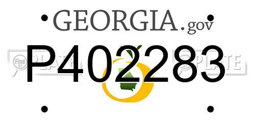 P402283 Georgia License Plate