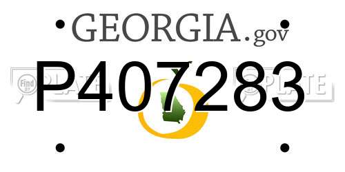 P407283 Georgia License Plate
