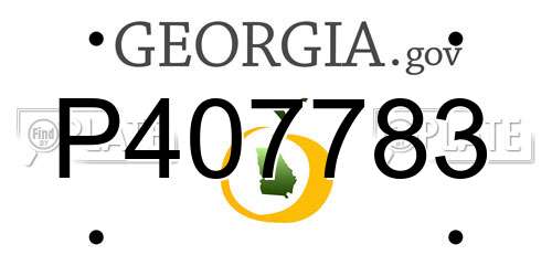 P407783 Georgia License Plate