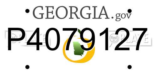 P4079127 Georgia License Plate