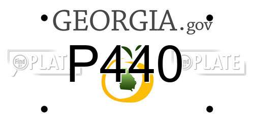 P440 Georgia License Plate