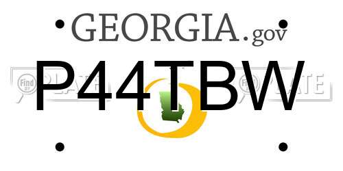 P44TBW Georgia License Plate