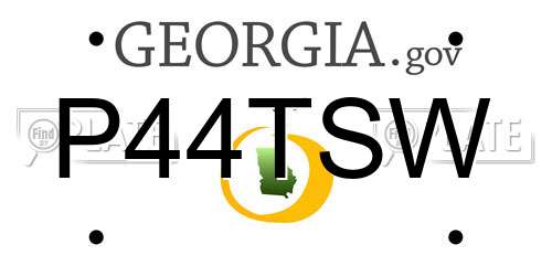 P44TSW Georgia License Plate