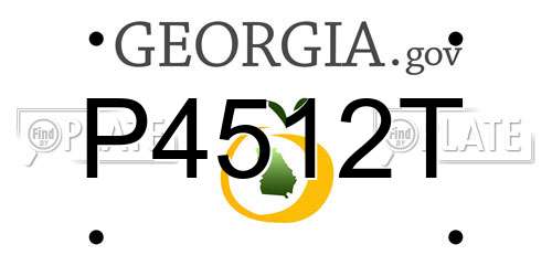 P4512T Georgia License Plate
