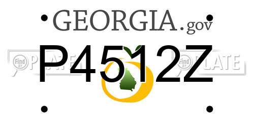 P4512Z Georgia License Plate