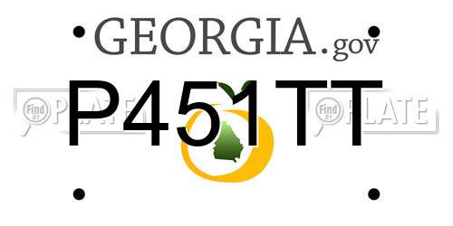 P451TT Georgia License Plate