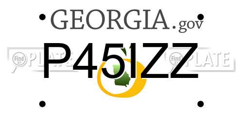 P45IZZ Georgia License Plate