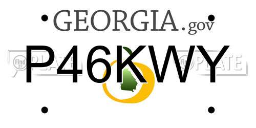 P46KWY Georgia License Plate