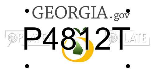 P4812T Georgia License Plate