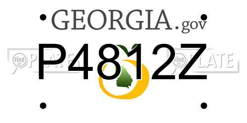 P4812Z Georgia License Plate