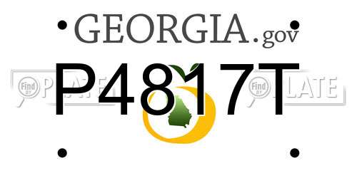 P4817T Georgia License Plate