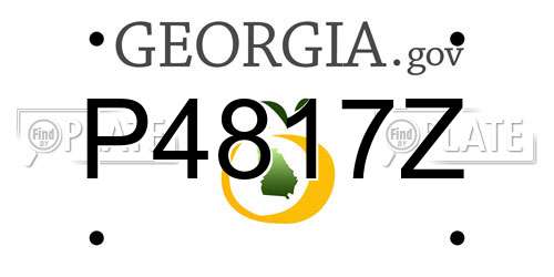 P4817Z Georgia License Plate
