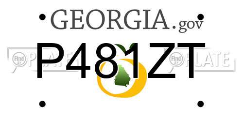 P481ZT Georgia License Plate