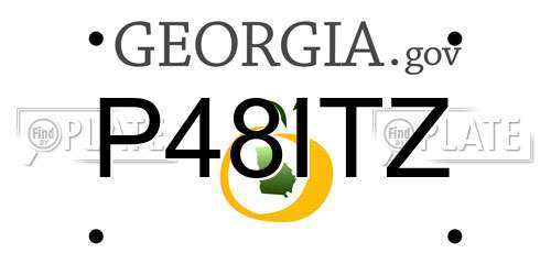 P48ITZ Georgia License Plate