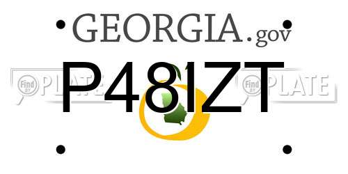 P48IZT Georgia License Plate
