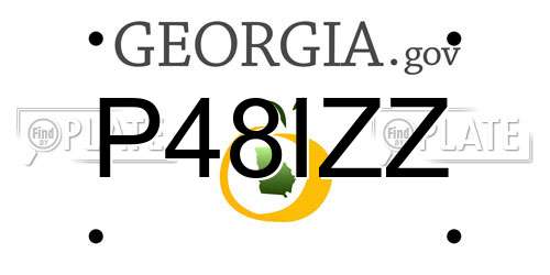 P48IZZ Georgia License Plate