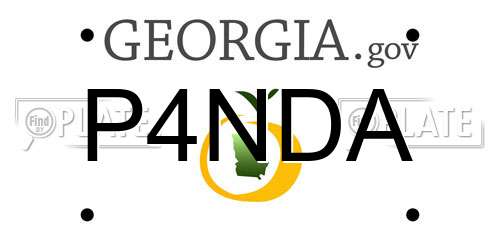 P4NDA Georgia License Plate