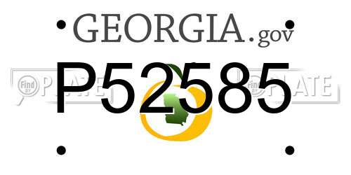 P52585 Georgia License Plate