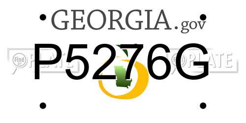 P5276G Georgia License Plate