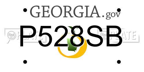 P528SB Georgia License Plate
