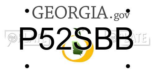 P52SBB Georgia License Plate