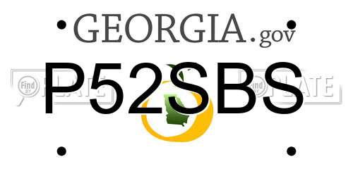 P52SBS Georgia License Plate