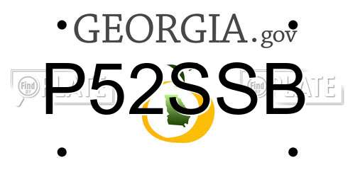 P52SSB Georgia License Plate