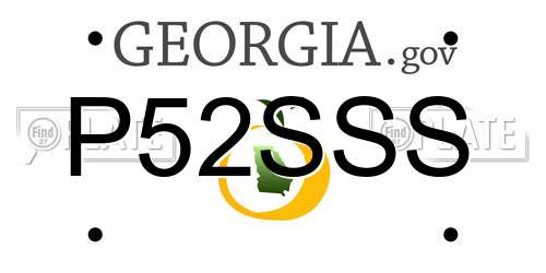 P52SSS Georgia License Plate