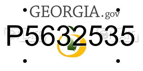 P5632535 Georgia License Plate