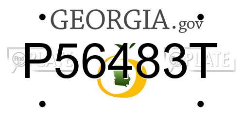 P56483T Georgia License Plate