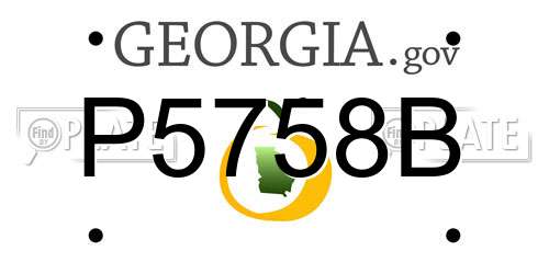 P5758B Georgia License Plate
