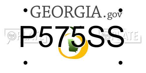 P575SS Georgia License Plate