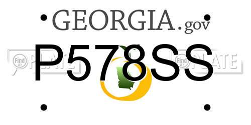P578SS Georgia License Plate
