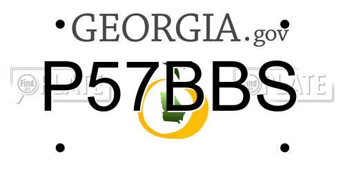 P57BBS Georgia License Plate