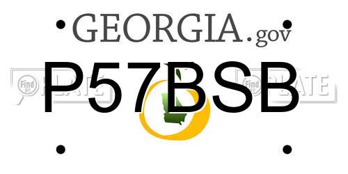 P57BSB Georgia License Plate