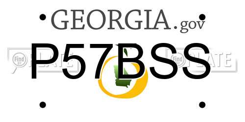 P57BSS Georgia License Plate