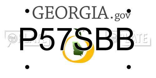 P57SBB Georgia License Plate