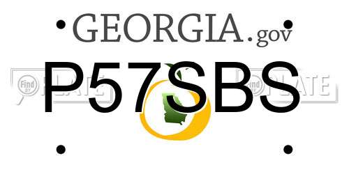 P57SBS Georgia License Plate